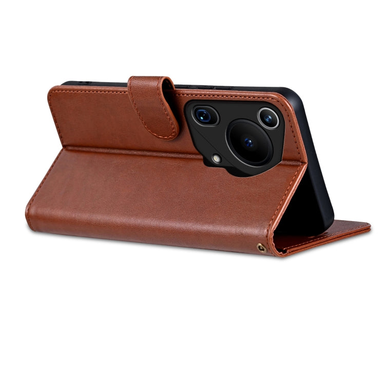 For Huawei Pura 70 Ultra AZNS Sheepskin Texture Flip Leather Phone Case(Brown) - Huawei Cases by AZNS | Online Shopping South Africa | PMC Jewellery | Buy Now Pay Later Mobicred