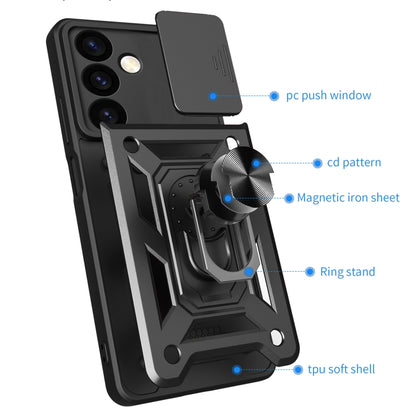 For Samsung Galaxy S24 5G Sliding Camera Cover Design TPU+PC Phone Case(Blue) - Galaxy S24 5G Cases by PMC Jewellery | Online Shopping South Africa | PMC Jewellery