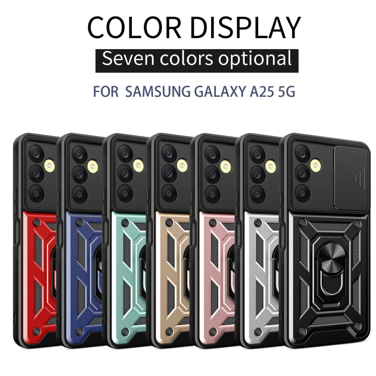 For Samsung Galaxy A25 5G Sliding Camera Cover Design TPU+PC Phone Case(Silver) - Galaxy Phone Cases by PMC TechLife | Online Shopping South Africa | PMC TechLife