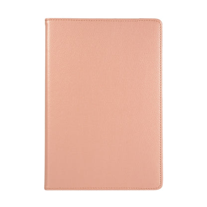 For Samsung Galaxy Tab S9 360 Degrees Rotation Holder Litchi Texture Leather Tablet Case(Rose Gold) - Galaxy Tab S9 Cases by PMC Jewellery | Online Shopping South Africa | PMC Jewellery | Buy Now Pay Later Mobicred