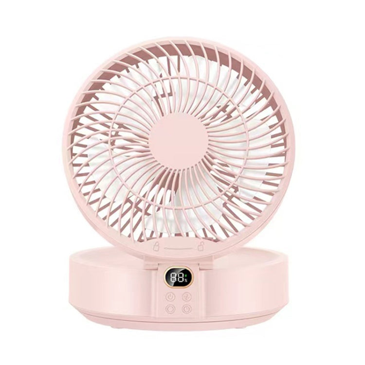 WSK302 4000mAh Swivel Head Wall Mounted Fan with Night Light(Pink) - Electric Fans by PMC Jewellery | Online Shopping South Africa | PMC Jewellery | Buy Now Pay Later Mobicred