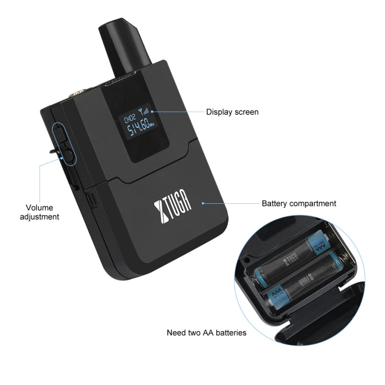 XTUGA A140-H Wireless Microphone System 4 Channel UHF Handheld Microphone(AU Plug) - Microphone by XTUGA | Online Shopping South Africa | PMC Jewellery | Buy Now Pay Later Mobicred