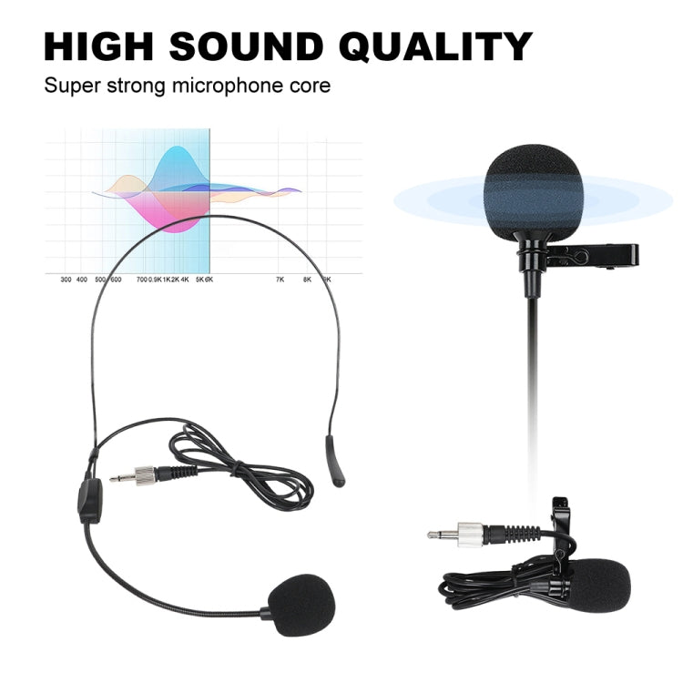 XTUGA A140-HB Wireless Microphone System 4 Channel Handheld Lavalier Headset Microphone(AU Plug) - Microphone by XTUGA | Online Shopping South Africa | PMC Jewellery | Buy Now Pay Later Mobicred