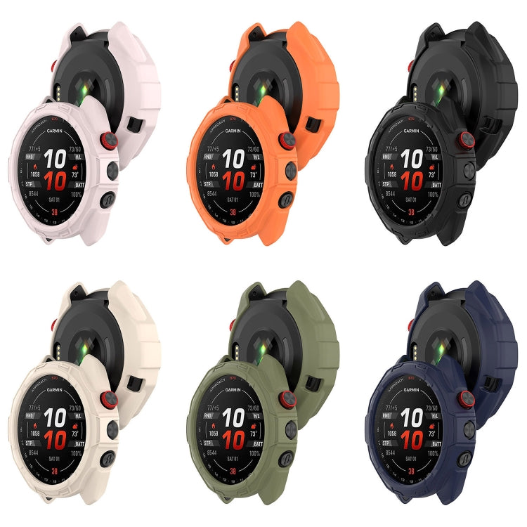 For Garmin Approach S70 47mm Armor Hollow Watch Protective Case(Light Pink) - Watch Cases by PMC TechLife | Online Shopping South Africa | PMC TechLife