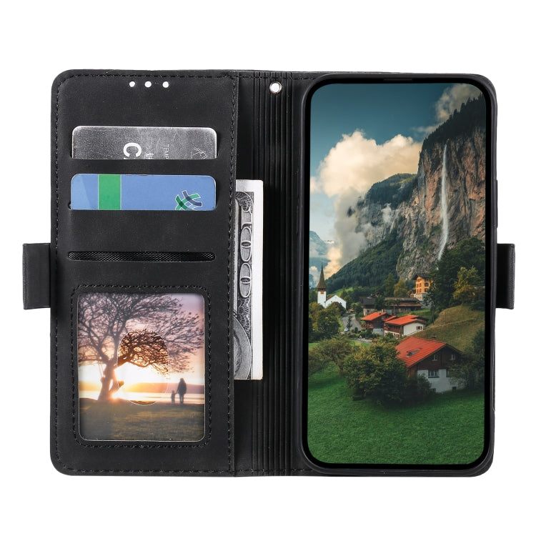 For iPhone 16 Plus Retro Splicing Horizontal Flip Leather Phone Case(Black) - iPhone 16 Plus Cases by PMC Jewellery | Online Shopping South Africa | PMC Jewellery | Buy Now Pay Later Mobicred