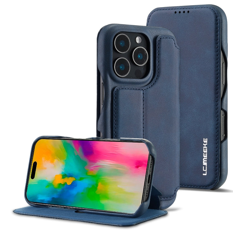 For iPhone 16 Pro Max LC.IMEEKE Hon Ancient Series Flip Leather Phone Case(Blue) - iPhone 16 Pro Max Cases by LC.IMEEKE | Online Shopping South Africa | PMC Jewellery | Buy Now Pay Later Mobicred