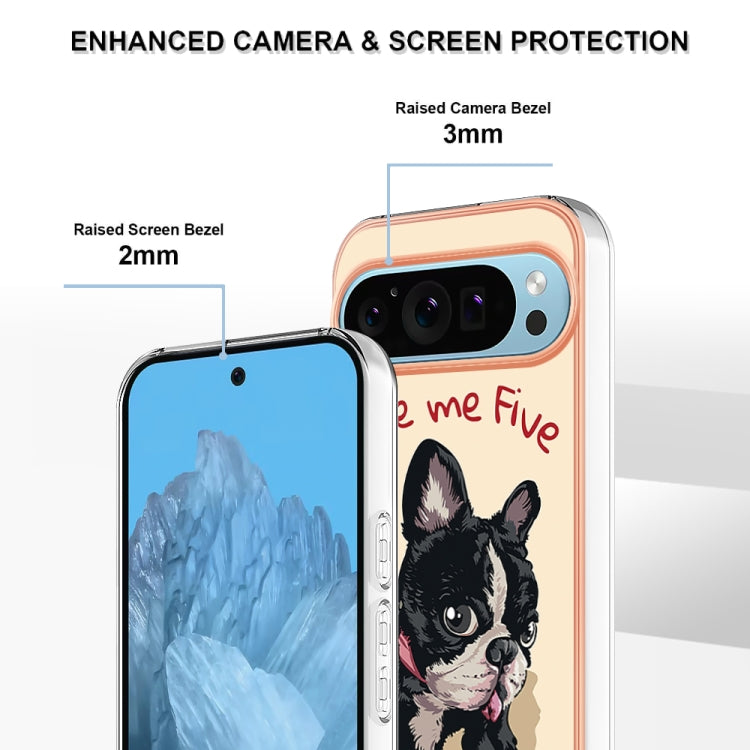 For Google Pixel 9 Pro XL Electroplating Dual-side IMD Phone Case(Lucky Dog) - Google Cases by PMC TechLife | Online Shopping South Africa | PMC TechLife | Buy Now Pay Later Mobicred