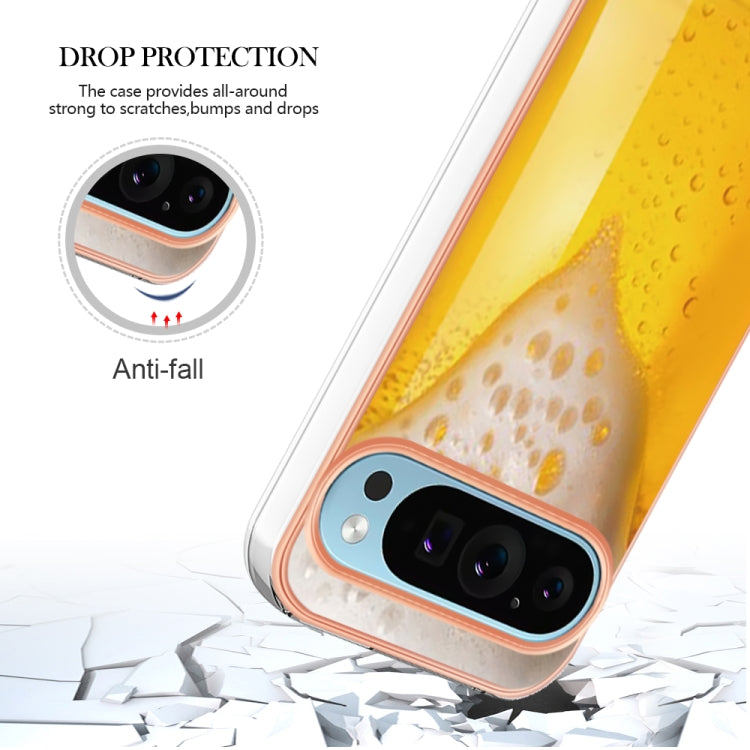 For Google Pixel 9 Pro XL Electroplating Dual-side IMD Phone Case(Draft Beer) - Google Cases by PMC TechLife | Online Shopping South Africa | PMC TechLife | Buy Now Pay Later Mobicred