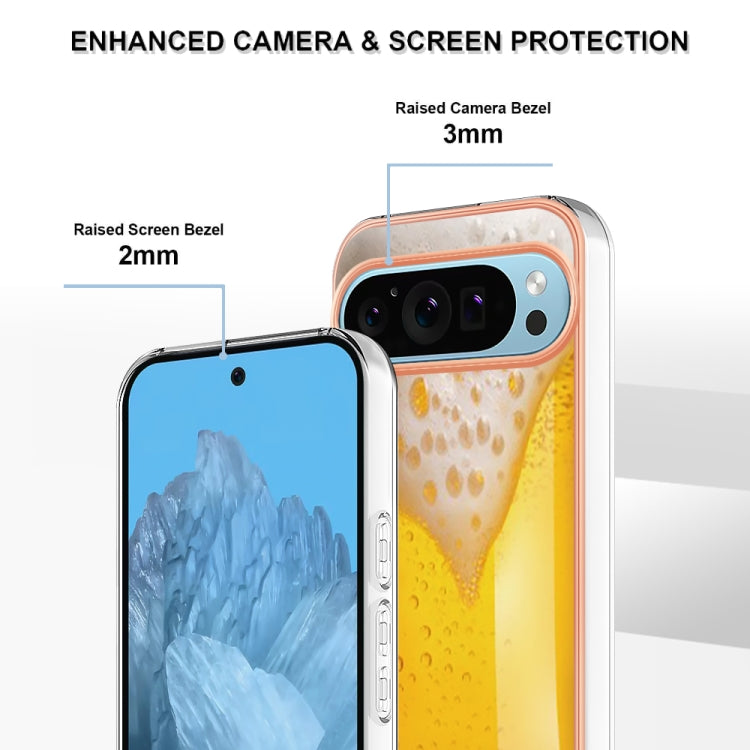 For Google Pixel 9 Pro XL Electroplating Dual-side IMD Phone Case(Draft Beer) - Google Cases by PMC Jewellery | Online Shopping South Africa | PMC Jewellery | Buy Now Pay Later Mobicred