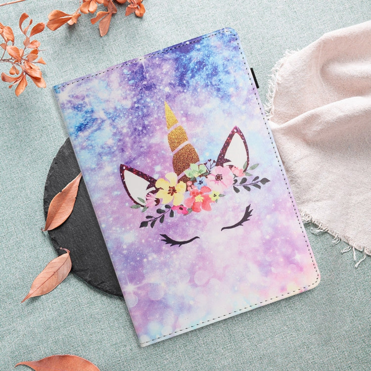 For Huawei MediaPad T5 10 Sewing Litchi Texture Smart Leather Tablet Case(Smiling Face) - Huawei by PMC TechLife | Online Shopping South Africa | PMC TechLife | Buy Now Pay Later Mobicred