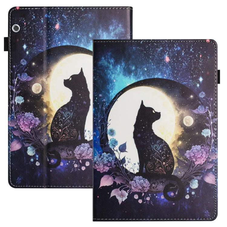 For Huawei MediaPad T5 10 Sewing Litchi Texture Smart Leather Tablet Case(Cat) - Huawei by PMC TechLife | Online Shopping South Africa | PMC TechLife | Buy Now Pay Later Mobicred