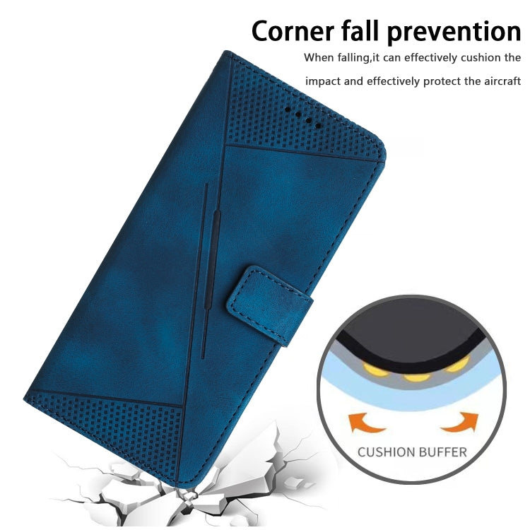 For Honor X8b Dream Triangle Leather Phone Case with Lanyard(Blue) - Honor Cases by PMC TechLife | Online Shopping South Africa | PMC TechLife | Buy Now Pay Later Mobicred