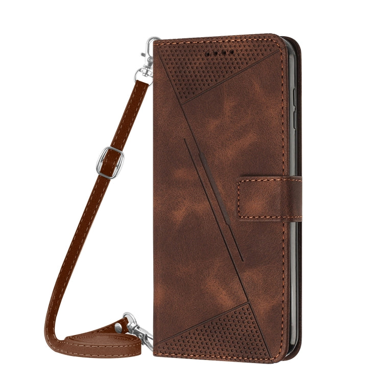 For Xiaomi Redmi K70 / K70 Pro Dream Triangle Leather Phone Case with Lanyard(Brown) - K70 Pro Cases by PMC Jewellery | Online Shopping South Africa | PMC Jewellery | Buy Now Pay Later Mobicred