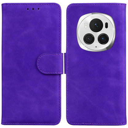 For Honor Magic6 Pro Skin Feel Pure Color Flip Leather Phone Case(Purple) - Honor Cases by PMC Jewellery | Online Shopping South Africa | PMC Jewellery | Buy Now Pay Later Mobicred