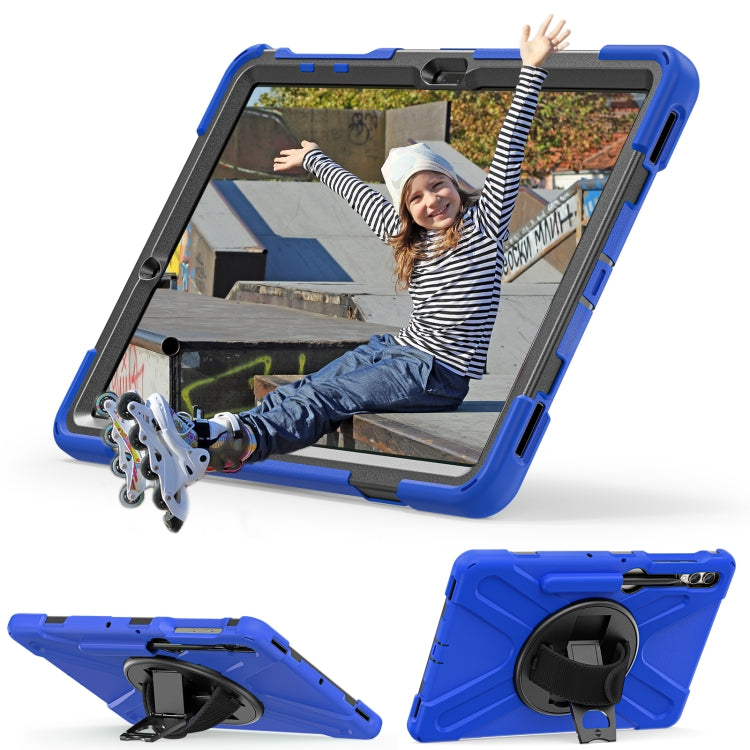 For Samsung Galaxy Tab S9+ / S8+ Rotary Handle Grab TPU + PC Tablet Case(Blue) - Galaxy Tab S9+ Cases by PMC Jewellery | Online Shopping South Africa | PMC Jewellery | Buy Now Pay Later Mobicred