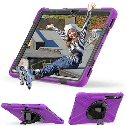 For Samsung Galaxy Tab S9+ / S8+ Rotary Handle Grab TPU + PC Tablet Case(Purple) - Galaxy Tab S9+ Cases by PMC Jewellery | Online Shopping South Africa | PMC Jewellery | Buy Now Pay Later Mobicred