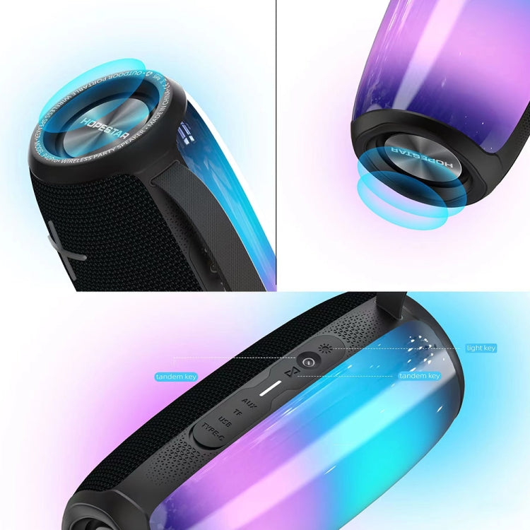HOPESTAR P40 Pro IPX6 Waterproof RGB Light Wireless Bluetooth Speaker(Army Green) - free shipping - PMC Jewellery - Order now!