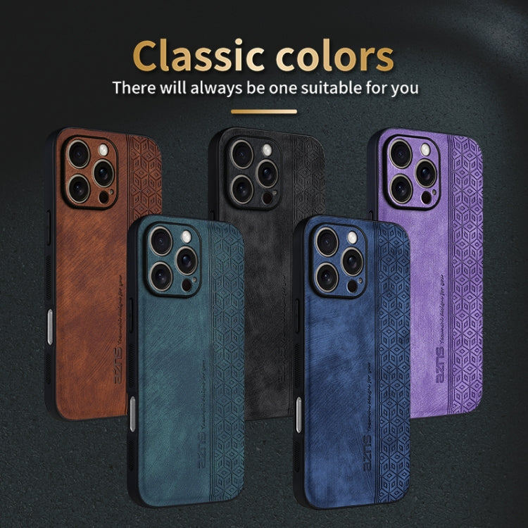 For iPhone 16 Pro AZNS 3D Embossed Skin Feel Phone Case(Purple) - iPhone 16 Pro Cases by AZNS | Online Shopping South Africa | PMC Jewellery | Buy Now Pay Later Mobicred