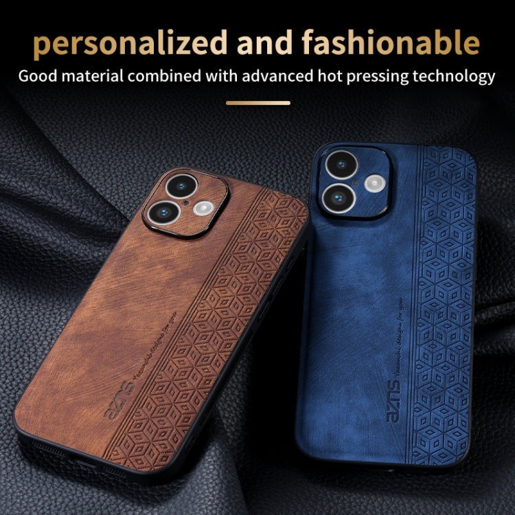 For iPhone 16 Plus AZNS 3D Embossed Skin Feel Phone Case(Sapphire Blue) - iPhone 16 Plus Cases by AZNS | Online Shopping South Africa | PMC Jewellery | Buy Now Pay Later Mobicred