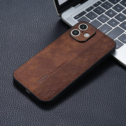 For iPhone 16 AZNS 3D Embossed Skin Feel Phone Case(Brown) - iPhone 16 Cases by AZNS | Online Shopping South Africa | PMC Jewellery | Buy Now Pay Later Mobicred