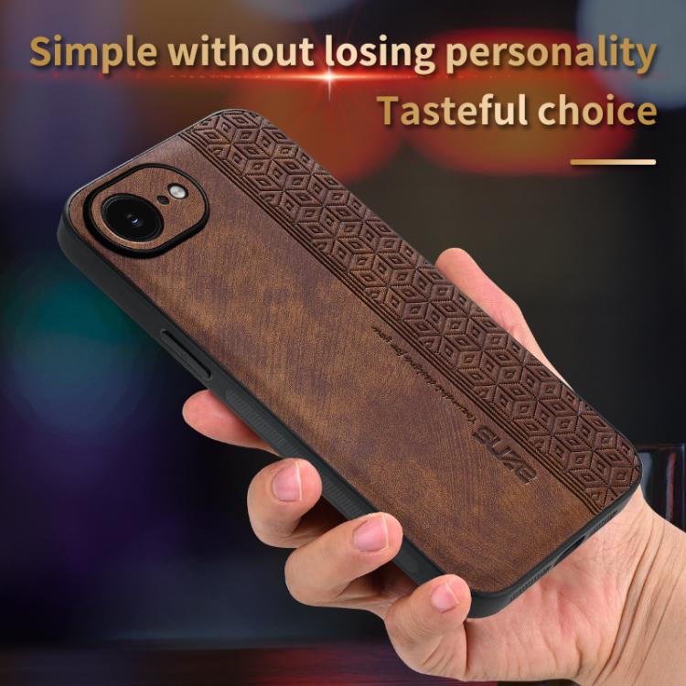 For iPhone 16e AZNS 3D Embossed Skin Feel Phone Case(Black) - free shipping - PMc TechLife - Order now!