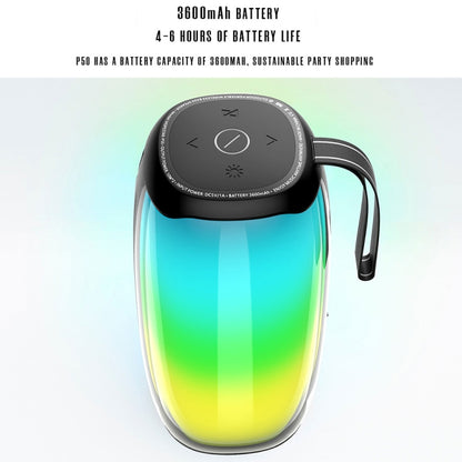 HOPESTAR P50 IPX6 Waterproof Outdoor Portable RGB Light Bluetooth Speaker(Blue) - Waterproof Speaker by HOPESTAR | Online Shopping South Africa | PMC Jewellery | Buy Now Pay Later Mobicred