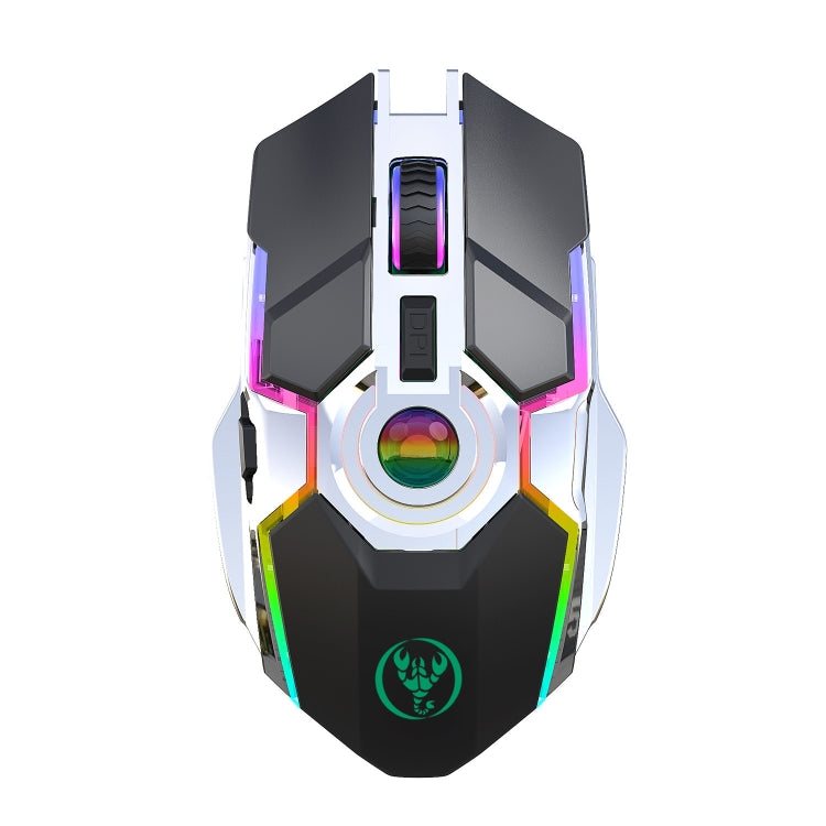 HXSJ T30 2400DPI RGB 2.4GHz Wireless Mouse(Black) - Wireless Mice by HXSJ | Online Shopping South Africa | PMC Jewellery | Buy Now Pay Later Mobicred