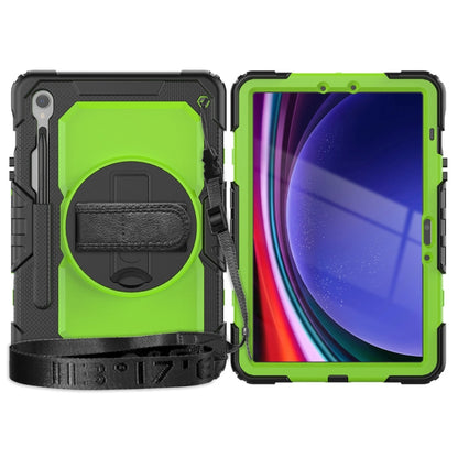 For Samsung Galaxy Tab S9 / S8 / S7 Silicone + PC Tablet Case(Black+Yellow Green) - Galaxy Tab S9 Cases by PMC Jewellery | Online Shopping South Africa | PMC Jewellery | Buy Now Pay Later Mobicred