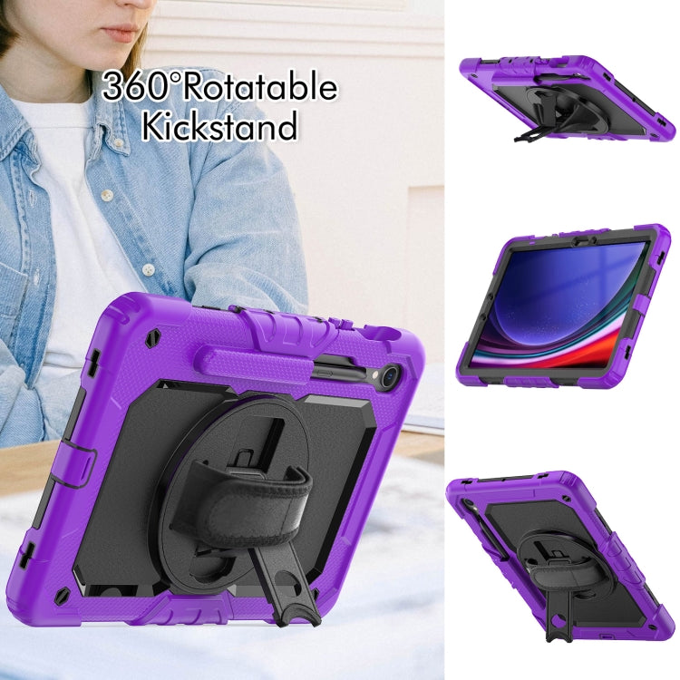 For Samsung Galaxy Tab S9 / S8 / S7 Silicone + PC Tablet Case(Purple+Black) - Galaxy Tab S9 Cases by PMC Jewellery | Online Shopping South Africa | PMC Jewellery | Buy Now Pay Later Mobicred