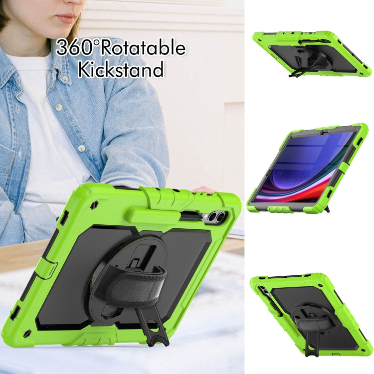 For Samsung Galaxy Tab S9+ / S8+ Silicone + PC Tablet Case(Yellow Green+Black) - Galaxy Tab S9+ Cases by PMC Jewellery | Online Shopping South Africa | PMC Jewellery | Buy Now Pay Later Mobicred