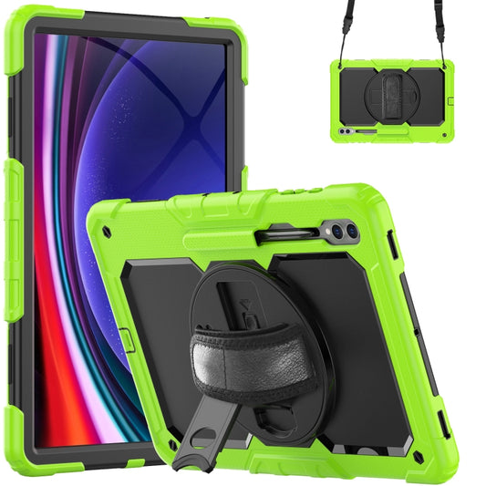 For Samsung Galaxy Tab S9 Ultra / S8 Ultra Silicone + PC Tablet Case(Yellow Green+Black) - Galaxy Tab S9 Ultra Cases by PMC Jewellery | Online Shopping South Africa | PMC Jewellery | Buy Now Pay Later Mobicred