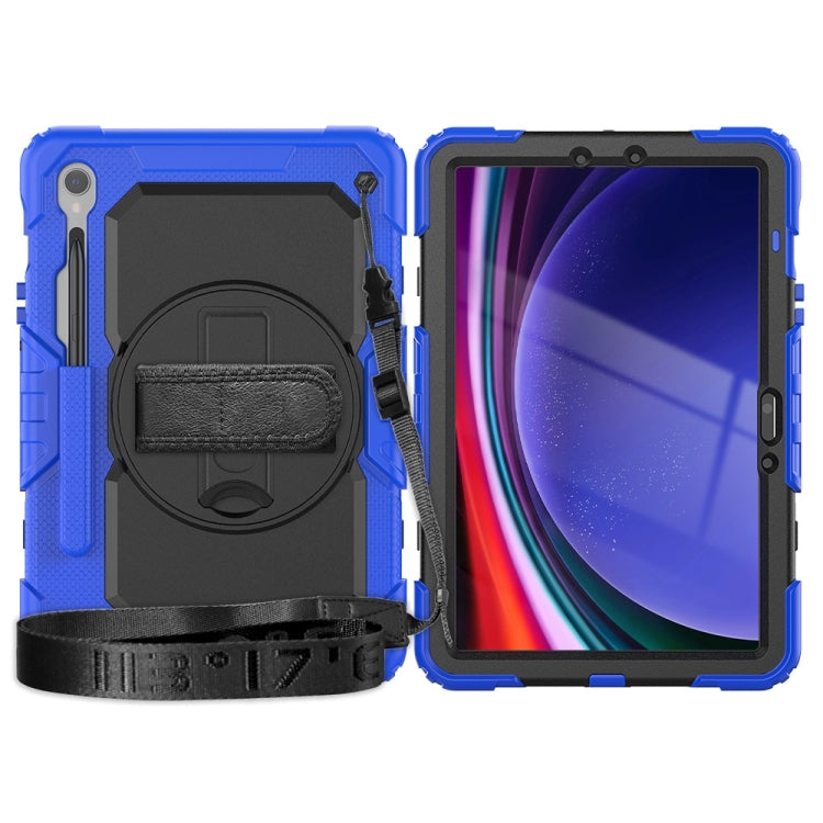 For Samsung Galaxy Tab S9 / S9 FE Silicone Hybrid PC Tablet Protective Case(Dark Blue+Black) - Galaxy Tab S9 Cases by PMC Jewellery | Online Shopping South Africa | PMC Jewellery | Buy Now Pay Later Mobicred
