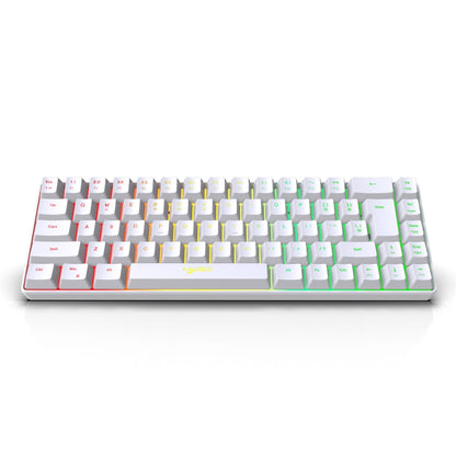 HXSJ V200 Wired RGB Backlit Mechanical Keyboard 68 Key Caps, Cable Length: 1.7m(White) - Wired Keyboard by HXSJ | Online Shopping South Africa | PMC Jewellery | Buy Now Pay Later Mobicred