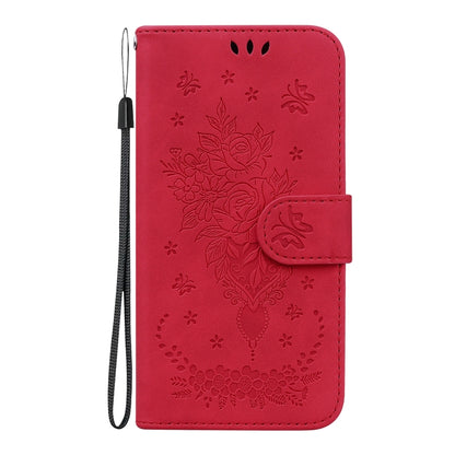 For Honor Magic6 Pro Butterfly Rose Embossed Leather Phone Case(Red) - Honor Cases by PMC Jewellery | Online Shopping South Africa | PMC Jewellery | Buy Now Pay Later Mobicred