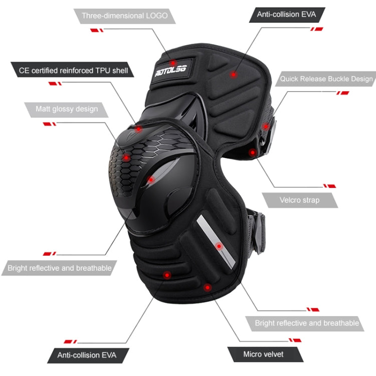 Motolsg MT03 Motorcycle Bicycle Riding Protective Gear 2 in 1 Knee Pads - Protective Gear by MOTOLSG | Online Shopping South Africa | PMC Jewellery | Buy Now Pay Later Mobicred