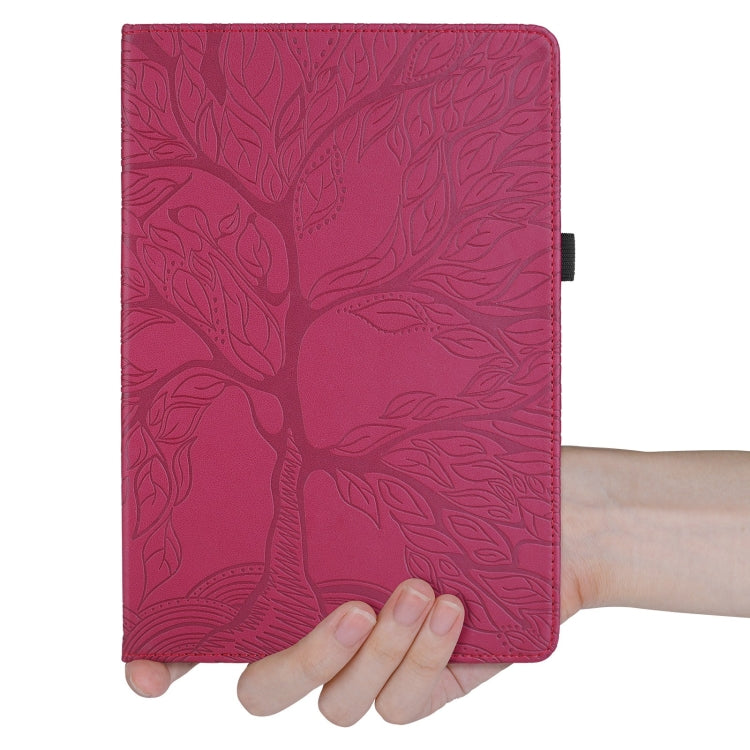 For iPad Pro 13 2024 Tree Life Embossed Rotation Leather Smart Tablet Case(Red) - iPad Pro 13 2024 Cases by PMC Jewellery | Online Shopping South Africa | PMC Jewellery | Buy Now Pay Later Mobicred