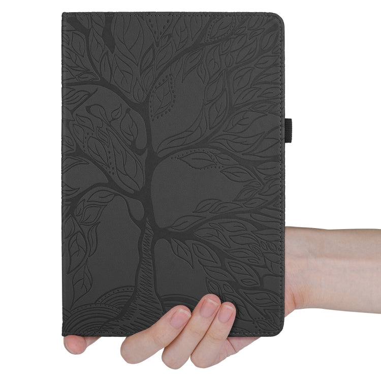 For iPad Pro 13 2024 Tree Life Embossed Rotation Leather Smart Tablet Case(Black) - iPad Pro 13 2024 Cases by PMC Jewellery | Online Shopping South Africa | PMC Jewellery | Buy Now Pay Later Mobicred