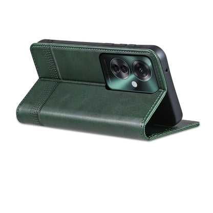 For OPPO Reno11 F AZNS Magnetic Calf Texture Flip Leather Phone Case(Dark Green) - Reno11 F Cases by AZNS | Online Shopping South Africa | PMC Jewellery | Buy Now Pay Later Mobicred