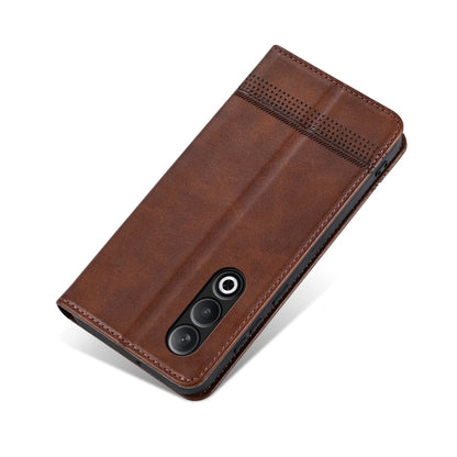 For OPPO K12 AZNS Magnetic Calf Texture Flip Leather Phone Case(Dark Brown) - OPPO Cases by AZNS | Online Shopping South Africa | PMC Jewellery | Buy Now Pay Later Mobicred