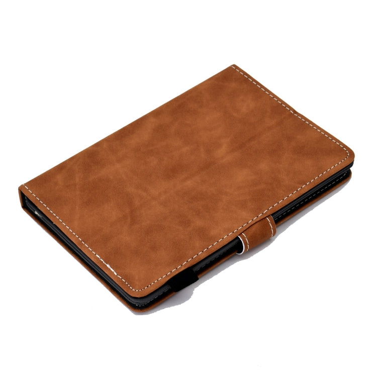 For 10 inch Tablet PC Universal Cowhide Texture Horizontal Flip Leather Case with Holder & Card Slots & Pen Slot(Brown) - 8 inch by PMC TechLife | Online Shopping South Africa | PMC TechLife | Buy Now Pay Later Mobicred