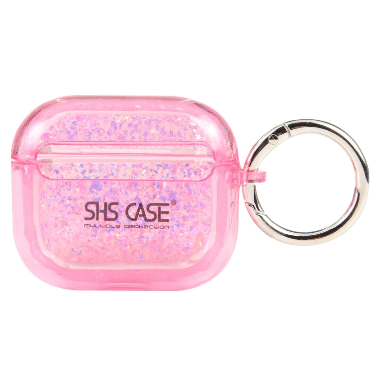 For AirPods Pro Flash Diamond Epoxy Bluetooth Earphone Protective Case(Pink) - For AirPods Pro by PMC Jewellery | Online Shopping South Africa | PMC Jewellery | Buy Now Pay Later Mobicred