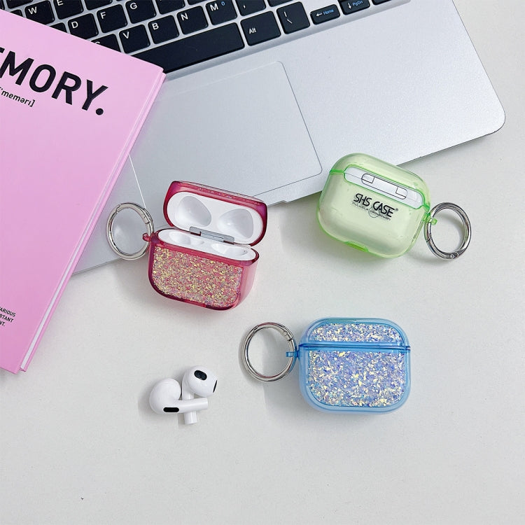 For AirPods Pro Flash Diamond Epoxy Bluetooth Earphone Protective Case(Black) - free shipping - PMC Jewellery - Order now!