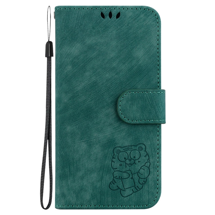 For iPhone 16 Pro Max Little Tiger Embossed Leather Phone Case(Green) - iPhone 16 Pro Max Cases by PMC Jewellery | Online Shopping South Africa | PMC Jewellery | Buy Now Pay Later Mobicred