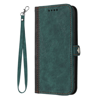 For iPhone 16 Plus Side Buckle Double Fold Hand Strap Leather Phone Case(Dark Green) - iPhone 16 Plus Cases by PMC Jewellery | Online Shopping South Africa | PMC Jewellery | Buy Now Pay Later Mobicred