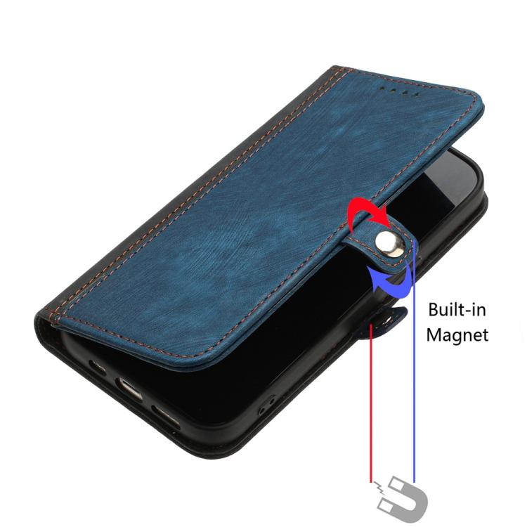 For iPhone 17 Air Side Buckle Double Fold Hand Strap Leather Phone Case(Royal) - free shipping - PMc TechLife - Order now!