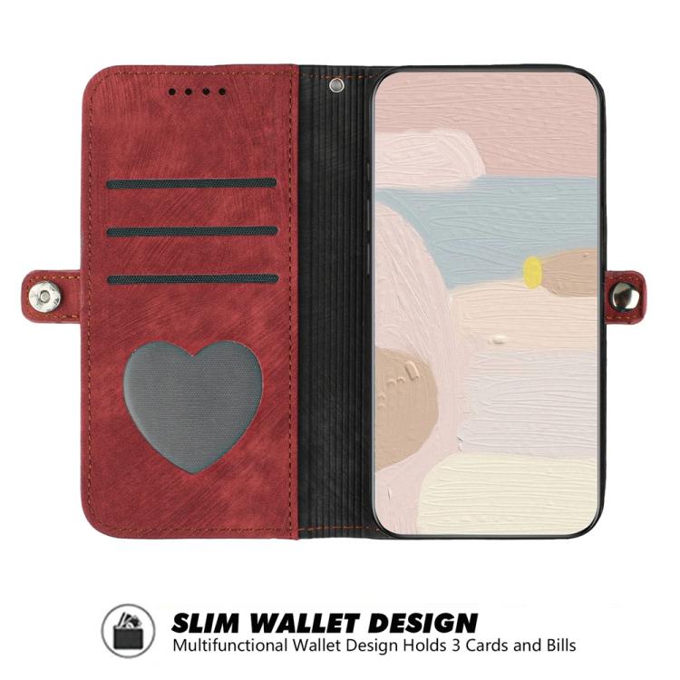 For iPhone 17 Pro Max Side Buckle Double Fold Hand Strap Leather Phone Case(Red) - free shipping - PMc TechLife - Order now!