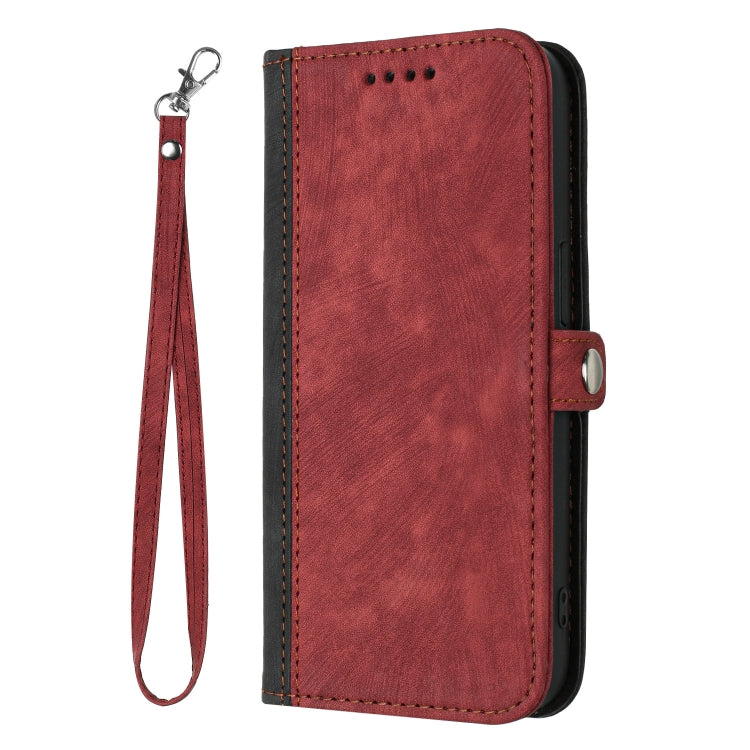 For Huawei Pura 70 Side Buckle Double Fold Hand Strap Leather Phone Case(Red) - Huawei Cases by PMC Jewellery | Online Shopping South Africa | PMC Jewellery | Buy Now Pay Later Mobicred