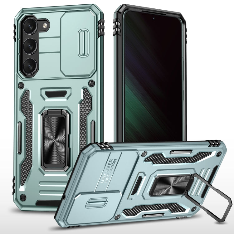 For Samsung Galaxy S24 5G Armor PC + TPU Camera Shield Phone Case(Alpine Green) - Galaxy S24 5G Cases by PMC TechLife | Online Shopping South Africa | PMC TechLife