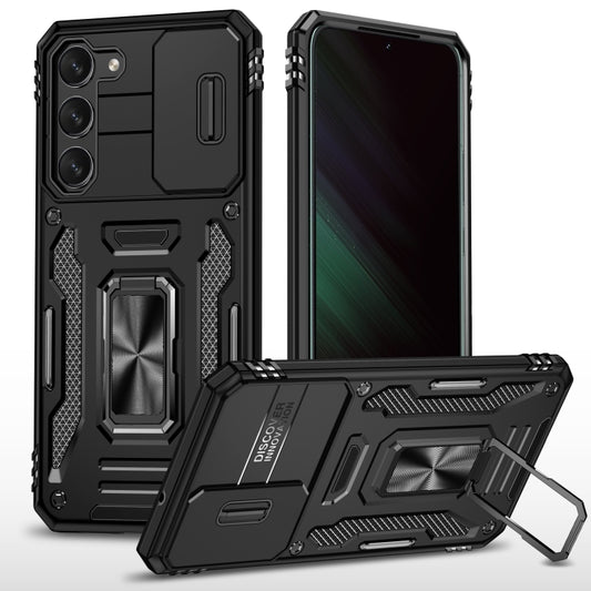 For Samsung Galaxy S24+ 5G Armor PC + TPU Camera Shield Phone Case(Black) - Galaxy S24+ 5G Cases by PMC Jewellery | Online Shopping South Africa | PMC Jewellery