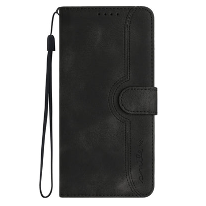 For Huawei Pura 70 Heart Pattern Skin Feel Leather Phone Case(Black) - Huawei Cases by PMC Jewellery | Online Shopping South Africa | PMC Jewellery | Buy Now Pay Later Mobicred